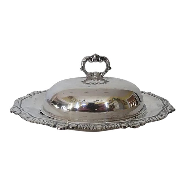Silver Plate Oval Domed Butter Dish Chairish