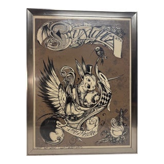 Vintage Original Hand Signed Greg Craola Simkins Ima Monsta Bunny Juxtapoz Print For Sale