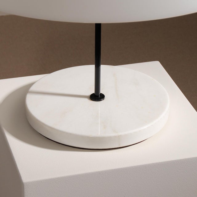 1970s Snow Table Lamps with Marble by Vico Magistretti for Oluce, Italy, 1974, Set of 4 For Sale - Image 5 of 12