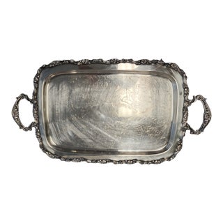 Early 20th Century Oneida Silverplate Brookline Butler's Serving Tray For Sale