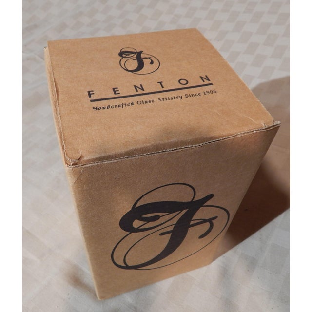 Fenton Art Glass Burmese Sculpture Santa Claus Figurine Serial #75 Hand Painted D. Fredrick For Sale - Image 10 of 15