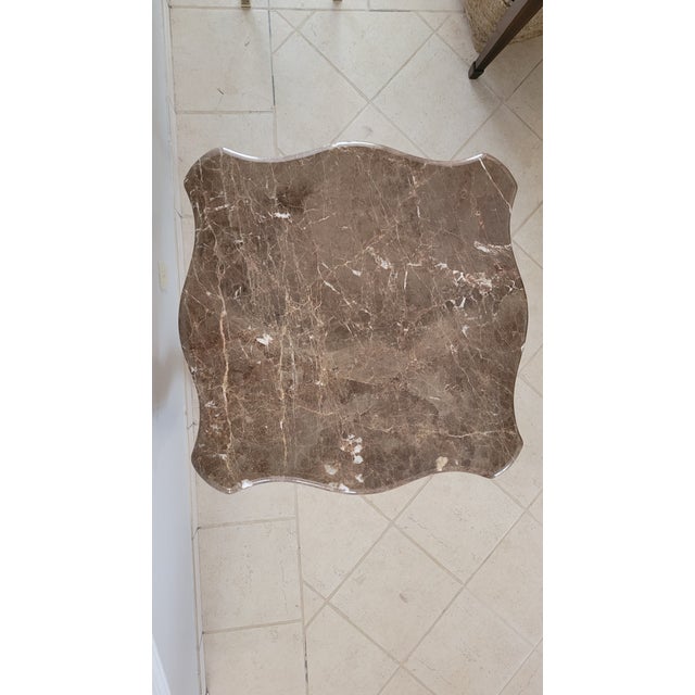 Henredon Vintage Henredon Side Table With Granite Top For Sale - Image 4 of 10