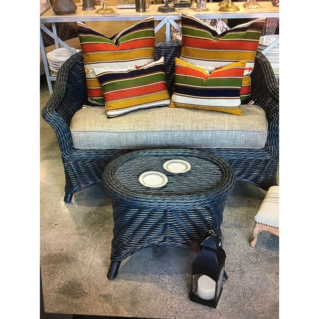 Mid 20th Century Wicker Table For Sale - Image 5 of 8