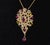 Certified Natural 10.46Cts VS G Diamond Multi Tourmaline 18K Gold Pendant Brooch For Sale In Dallas - Image 6 of 10