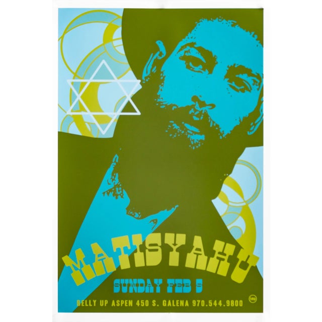 2006 American Concert Poster, Matisyahu (Green Background) For Sale - Image 4 of 4