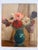 Bouquet of Anemones, Oil Painting on Panel, Signed Charles Martin-Sauvaigo 1966 For Sale - Image 4 of 12