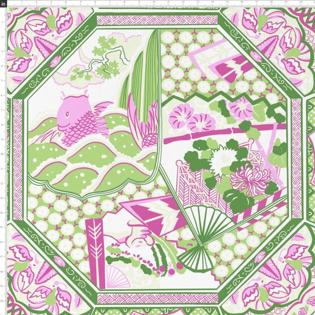 Transitional Red from Scalamandre crafted by Cloth & Company 20" Decorative Pillow, Pink Geometric For Sale - Image 3 of 6