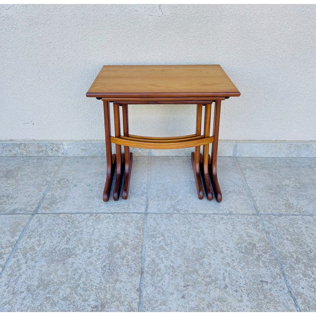 Scandinavian Nesting Tables in Teak, 1960, Set of 3 For Sale - Image 15 of 16