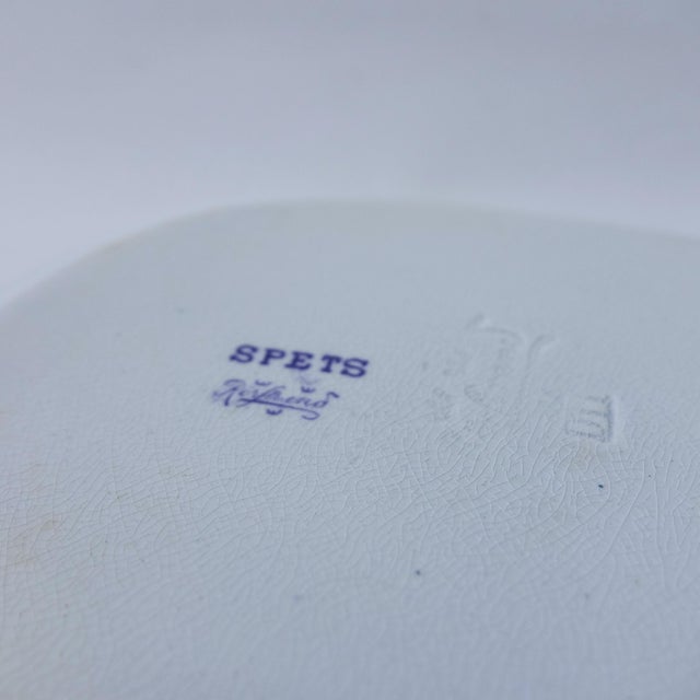 Antique tableware from Rörstrand, made between 1845-1934. from Sweden. Large deep plate.