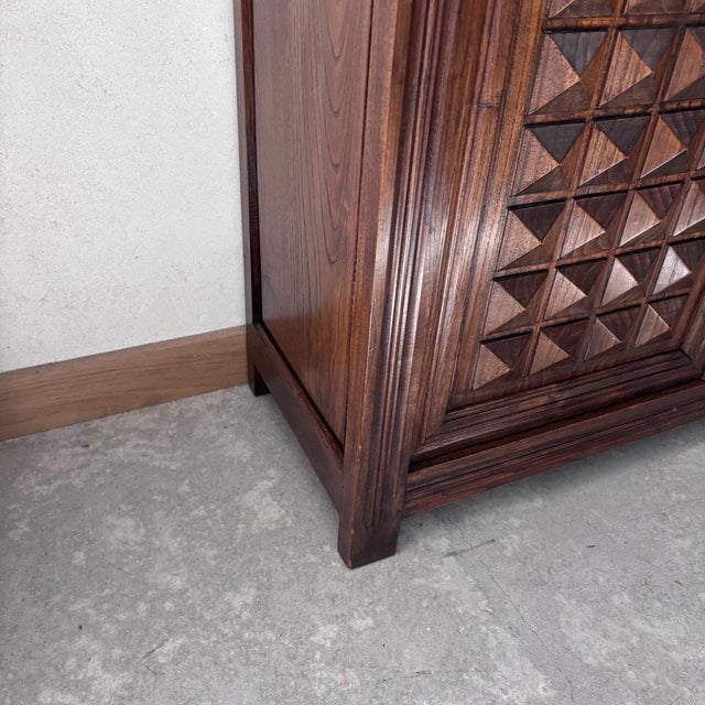 Small Ethnic Style Wooden Sideboard For Sale - Image 4 of 8