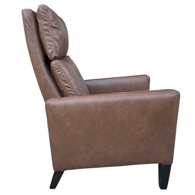 Lee Industries Lee Industries Transitional Leather Recliner Chair For Sale - Image 4 of 10