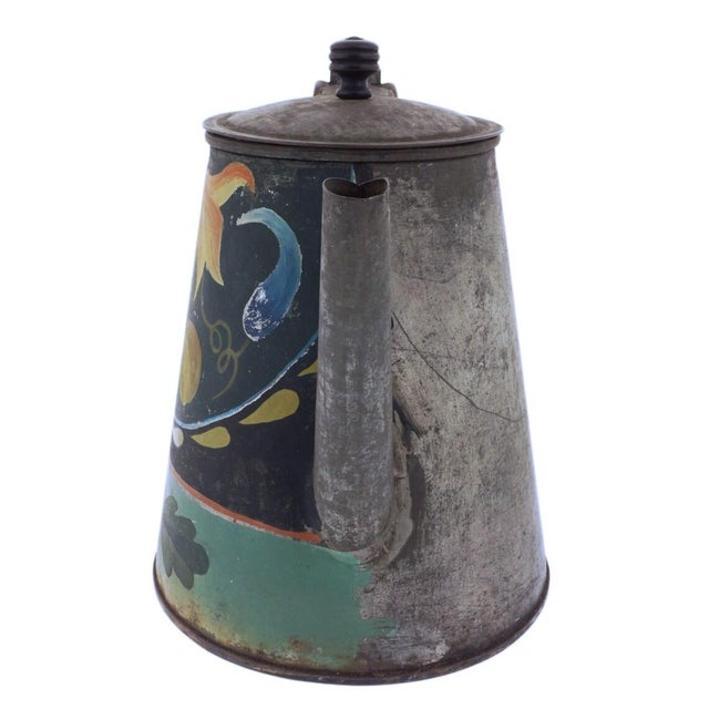 19th Century Pennsylvania German Tinware Coffee Pot For Sale - Image 4 of 8
