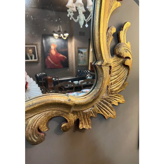 Italian Antique Early 19th Century Italian Gild Gilt Mirror For Sale - Image 3 of 9