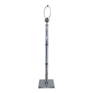 Vintage Italian Glass and Chrome Column Floor Lamp
