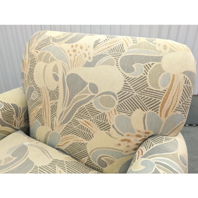 1990s Modern Upholstered Parsons Armchairs by Clyde Peasron - Set of 2 For Sale - Image 10 of 12