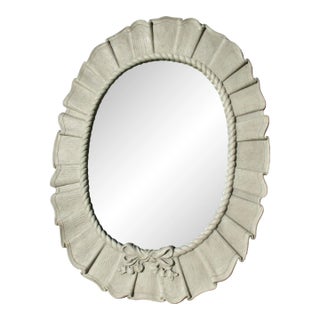Mid-Century Oval Wall Mirror For Sale