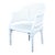 Faux Bamboo and Cane White Barrel Chair For Sale
