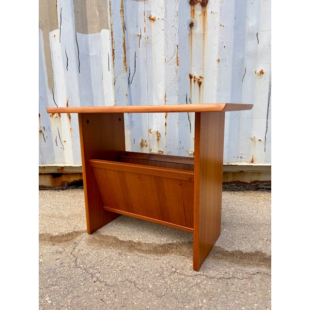 Mid-Century Modern Teak End Table /Magazine Rack by FBJ Mobler, Denmark. Circa 1970s For Sale - Image 17 of 18
