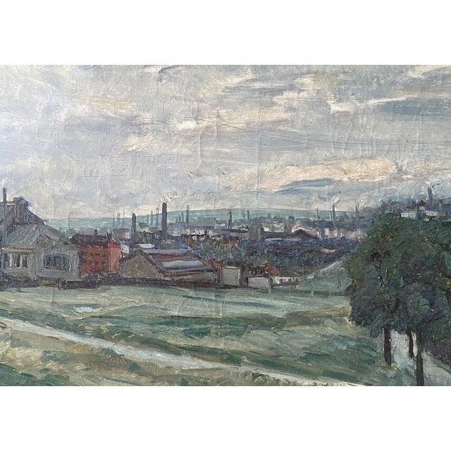Albert Quizet, View of Paris Suburb, 1930, Oil on Canvas, Framed For Sale - Image 6 of 8