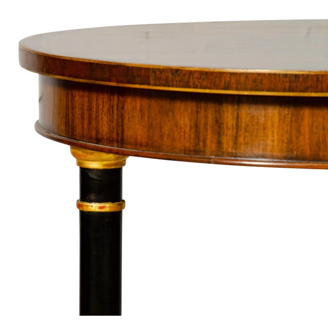 Brown Regency Style Mahogany and Giltwood Table For Sale - Image 8 of 13