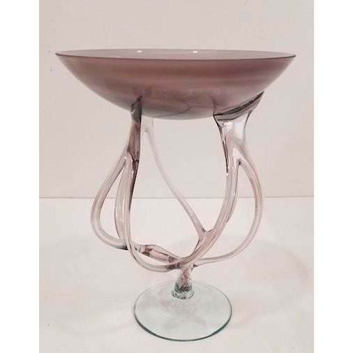Gorgeous Octopus (or Jellyfish?) from Jozefina in purples, lilacs and clear, hand-blown glass. Exquisite layers of...