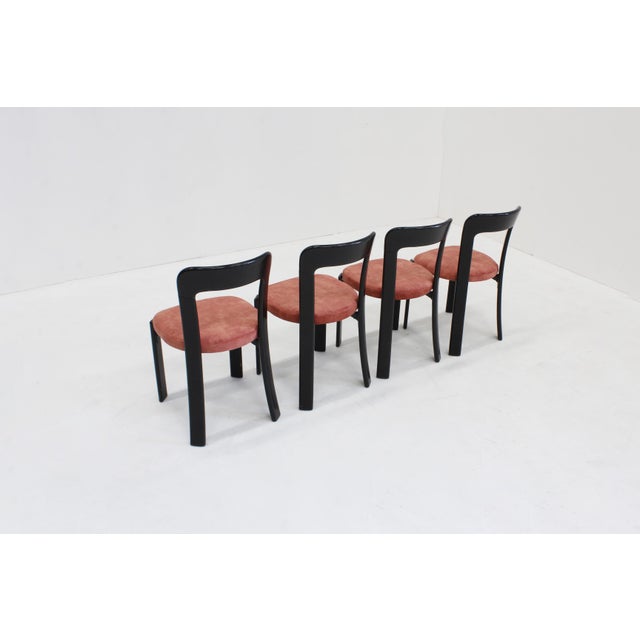 Black Vintage Bruno Rey Dining Chairs for Dietiker Switzerland, 1970s, Set of 4 For Sale - Image 8 of 10