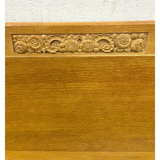 Thomasville Vintage Thomasville Mid Century Blonde Art Deco Style Full Size Bed For Sale - Image 4 of 9