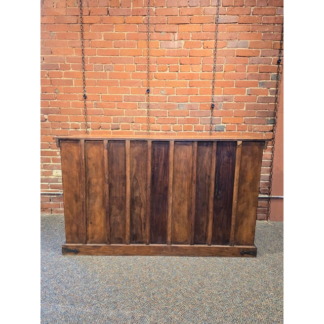 Teal Artisan Carved Reclaimed Wood Sideboard For Sale - Image 8 of 8