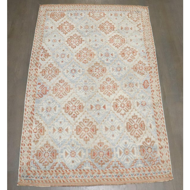 Light Blue Persian Balouch Throw Rug , 3'2'' X 4'11'' For Sale In New York - Image 6 of 7