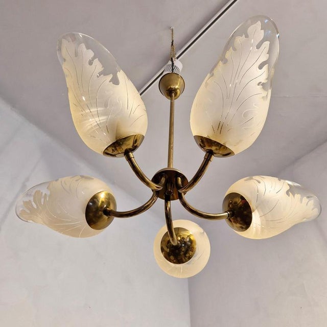 Swedish Modern Pendant attributed to Carl Erik Bodén for Glössner, Mid-1900s For Sale - Image 6 of 8