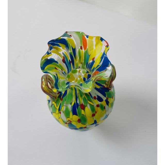 1950s Vintage Handcrafted Murano Glass Amphora from Fratelli Toso, 1970s For Sale - Image 5 of 14