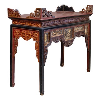 Antique Parcel Gilt Altar Table For Sale