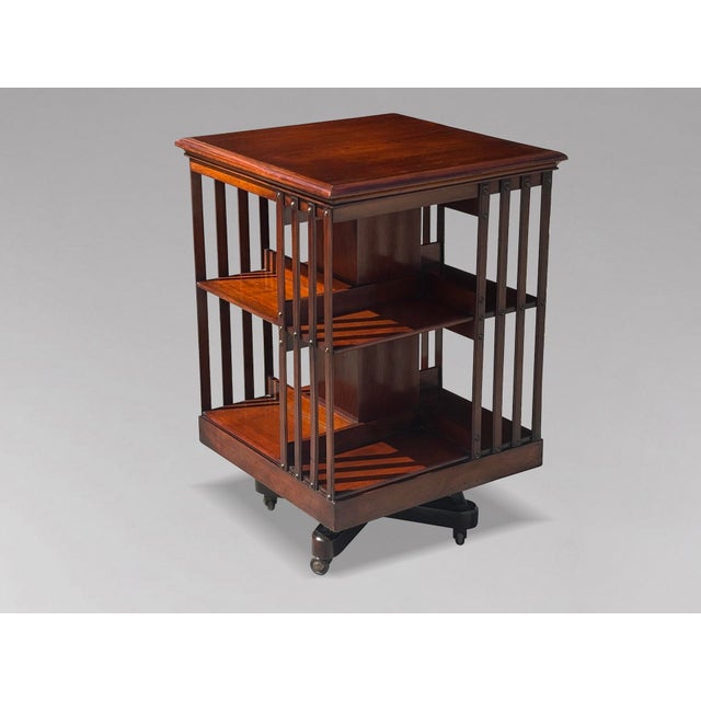 19th Century Victorian Mahogany Revolving Bookcase, 1880s For Sale - Image 10 of 10