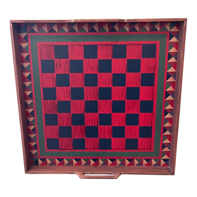 Mid 20th Century Maitland-Smith Style Decorative Game Board Tray For Sale