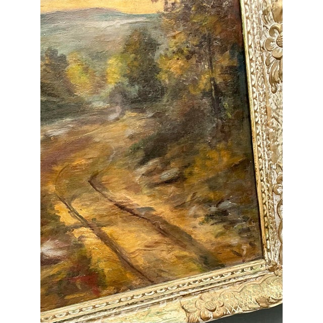Vintage Original Landscape Oil Painting on Canvas For Sale - Image 12 of 12