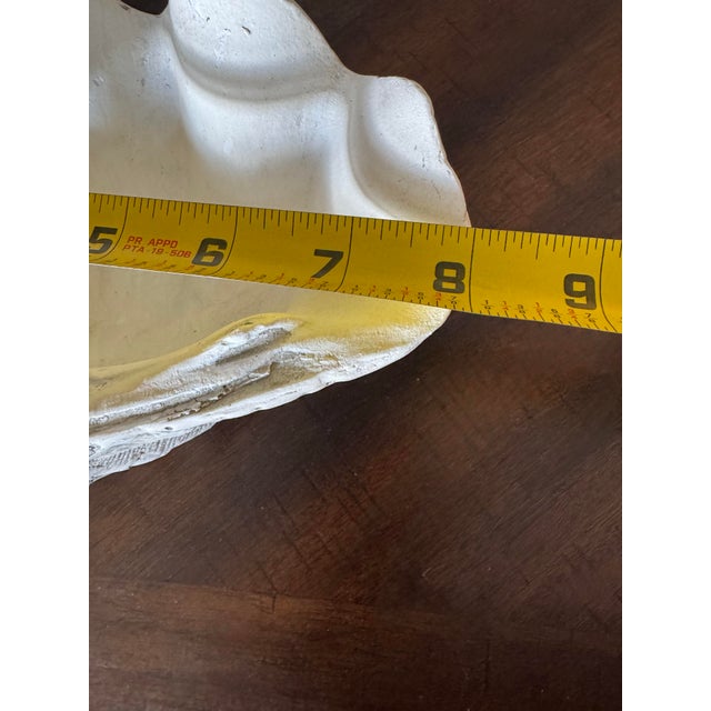 Vintage Realistic Ceramic Clam Shell Bowl – Sculptural Coastal Decor Dish For Sale - Image 9 of 10
