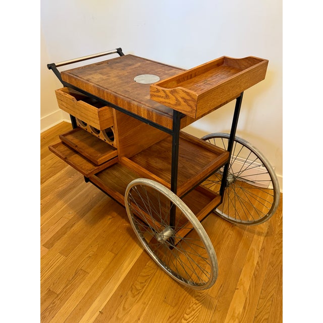 Wood Mid 20th Century Indoor Butcher Block Bar Cart by Athur Umanoff For Sale - Image 7 of 7