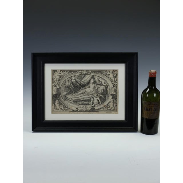 Jan Pietersz Saenredam, Nude Venus & Cupid, 17th Century, Engraving, Framed For Sale - Image 3 of 18