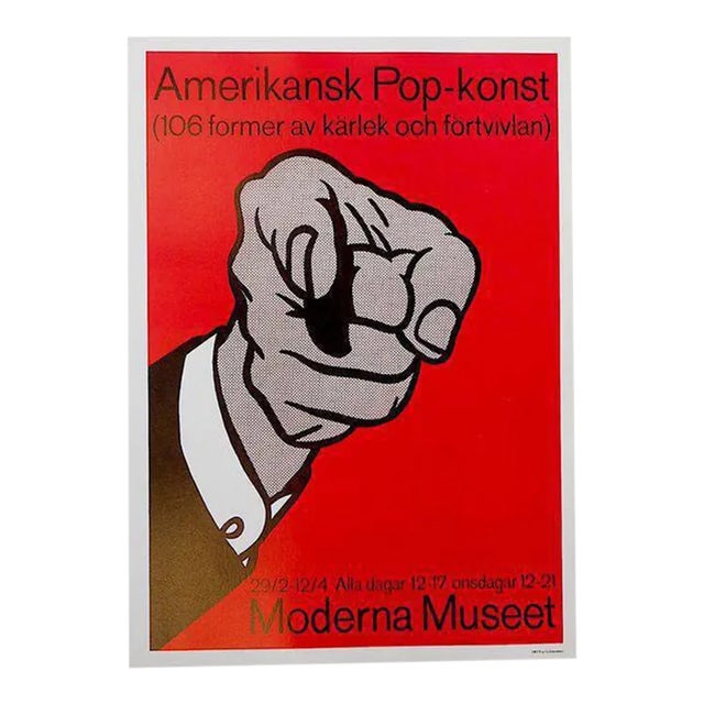 Vintage Roy Lichtenstein Poster Lithograph For Sale