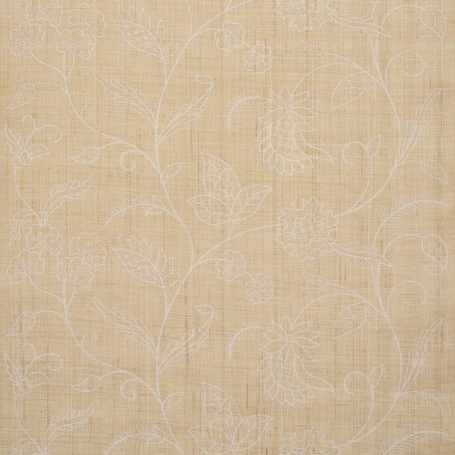 2020s Sample - Schumacher Sconset Embroidered Raffia Wallcovering In Natural For Sale - Image 5 of 5