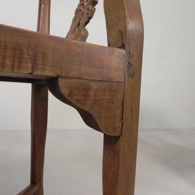 Brown Vintage Corner Chairs in Teak, 1980s, Set of 2 For Sale - Image 8 of 18