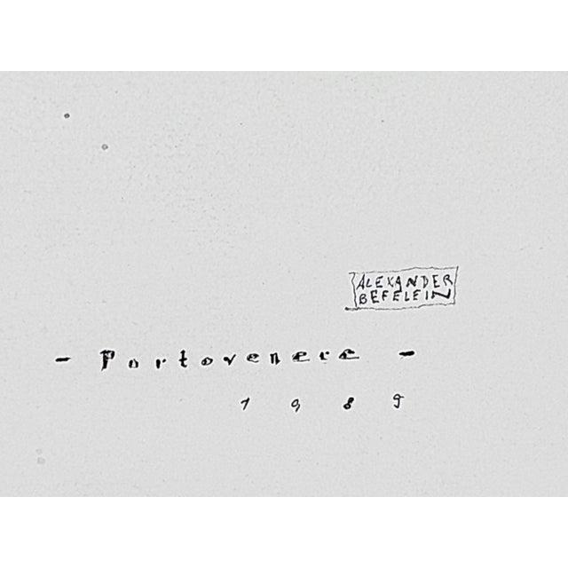 1980s Alexander Befelein, Portovenere, 1989, Watercolor For Sale - Image 5 of 18