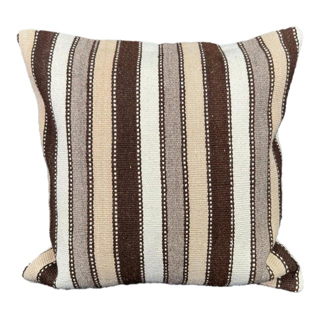 Turkish Hemp Pillow Cushion Natural Beige Brown Cushion Cover 20"x20" For Sale