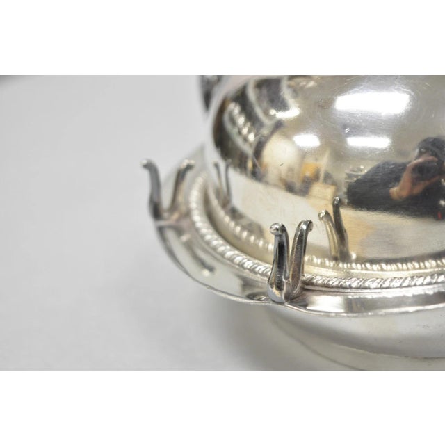 Antique Victorian Middletown Plate Co Silver Plated Fancy Covered Butter Dish For Sale - Image 9 of 14