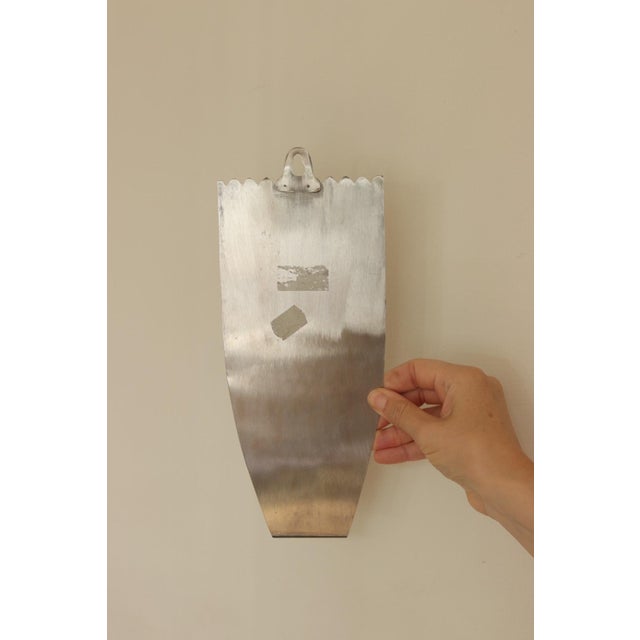 Metal Vintage Engraved Pewter Sconces, Set of 2 For Sale - Image 7 of 16