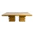 Modern Oak Double Pedestal Base Dining / Conference Table, Geometric Design For Sale