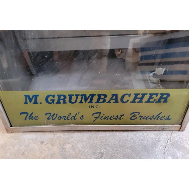 Metal Mid 20th Century Industrial Paintbrush Point of Sale Cabinet For Sale - Image 7 of 11