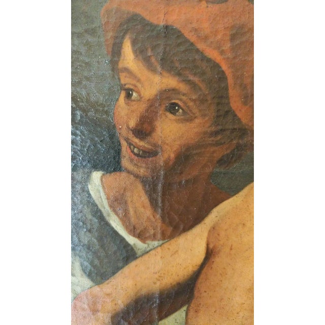 After Francesco Guarini, Country Scene with Musicians, 1680, Oil on Canvas, Framed For Sale - Image 9 of 13