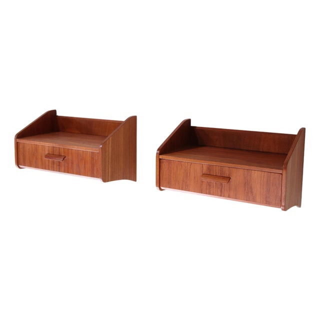 Vintage Teak Bedside Tables from Uldum Mobelfabrik, 1960s, Set of 2 For Sale