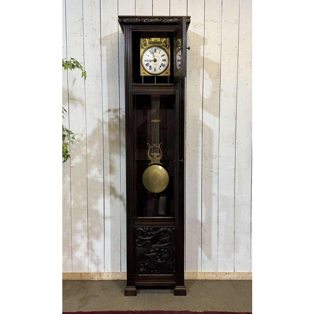 Oak Clock with Saint Gonery Motifs by Joseph Savina For Sale - Image 18 of 18